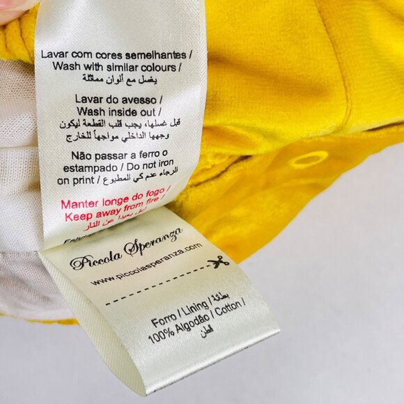 NWT Piccola Speranza Marigold Yellow Lace Ruffle Collar Bubble Romper Outfit 3m - Picture 10 of 11